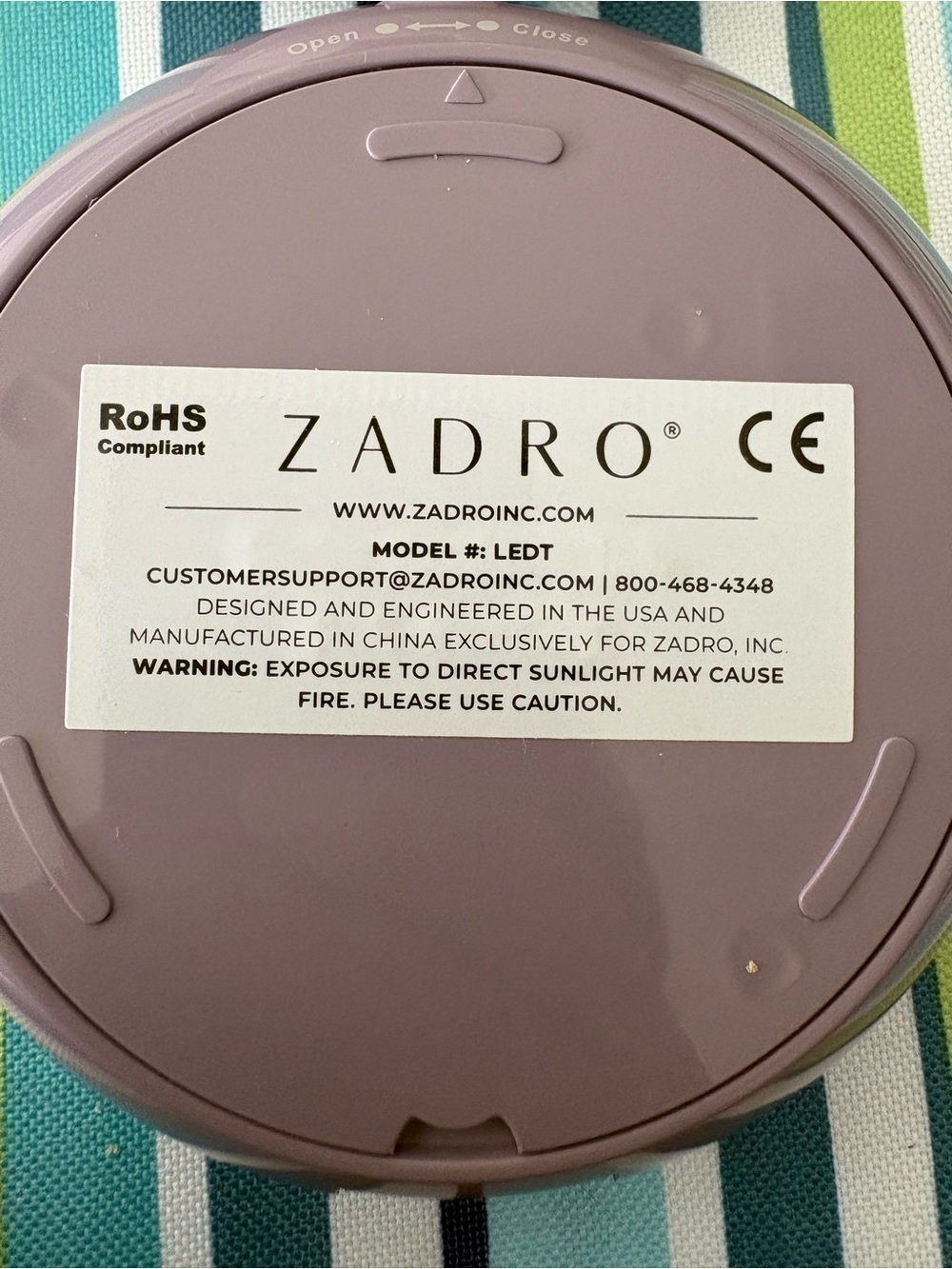 ZADRO Compact Folding Mirror in Light Purple - Picture 2 of 15